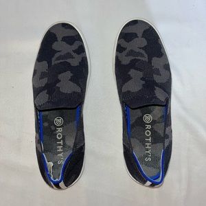 *Flawed* Rothy’s Slip on Tennis Shoe in Gray Camo